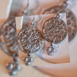 Silpada Sterling Silver and CZ accented earrings